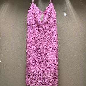 J. Crew Purple Guipure Lace Dress, NWT